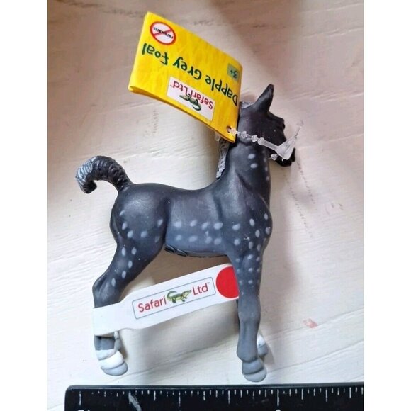 Safari Ltd Dapple Grey Arabian Foal Figure 3" W Tag 2307-29 Retired 1997 Vintage - Picture 7 of 12